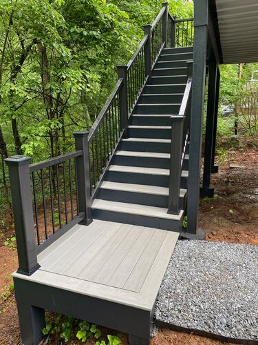 Custom deck or stairs by Arzabe Construction